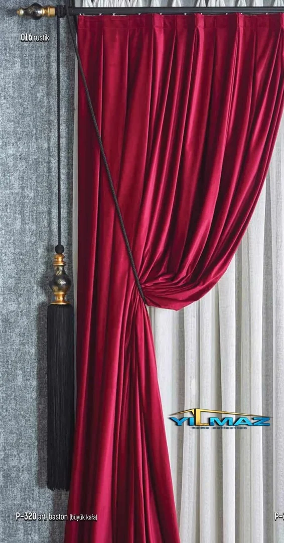 Çizgili Vazo Perde Aksesuar - Siyah - Görsel 3