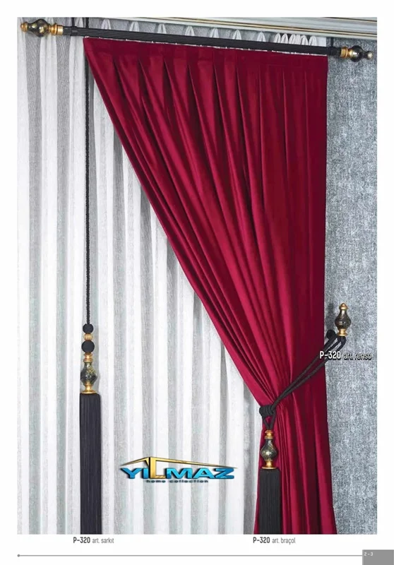 Çizgili Vazo Perde Aksesuar - Siyah - Görsel 2