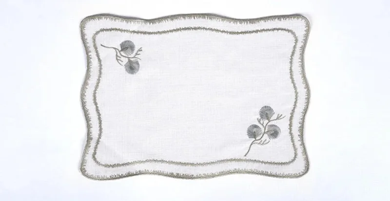 Runner Amerikan Seti Dianna Nature Nakışlı Beyaza Simli 13 Parça