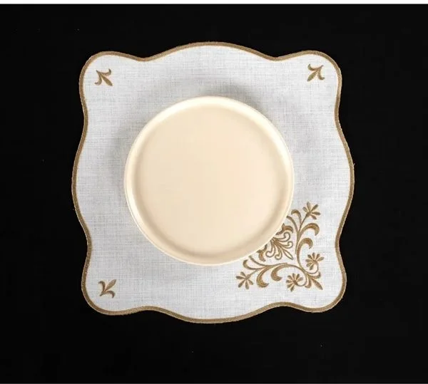 Runner Amerikan Seti Queen Nature Nakışlı Beyaza Altın 13 Parça