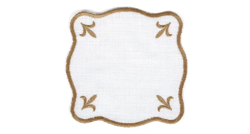 Runner Amerikan Seti Queen Nature Nakışlı Beyaza Altın 13 Parça