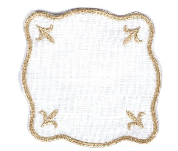 Runner Amerikan Seti Queen Nature Nakışlı Beyaza Simli 13 Parça