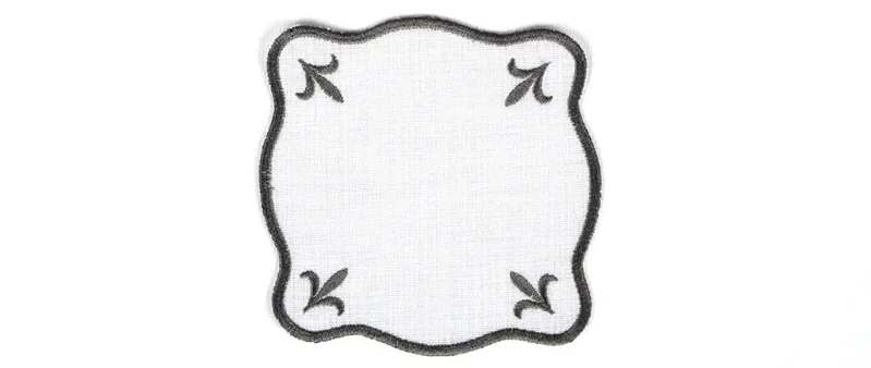 Runner Amerikan Seti Queen Nature Nakışlı Beyaza Gri 13 Parça