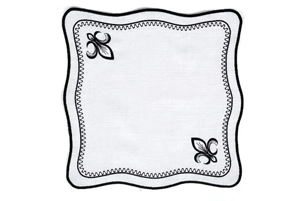 Runner Amerikan Seti King Nature Nakışlı Beyaza Siyah 13 Parça