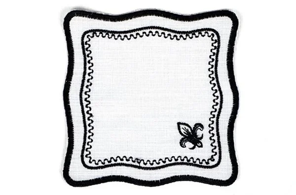 Runner Amerikan Seti King Nature Nakışlı Beyaza Siyah 13 Parça