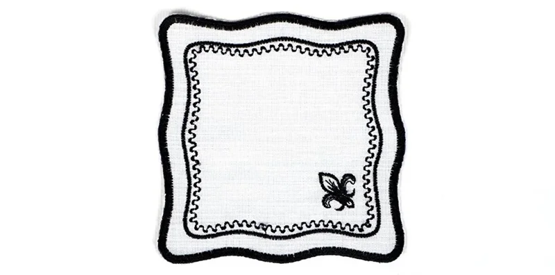 Runner Amerikan Seti King Nature Nakışlı Beyaza Siyah 13 Parça