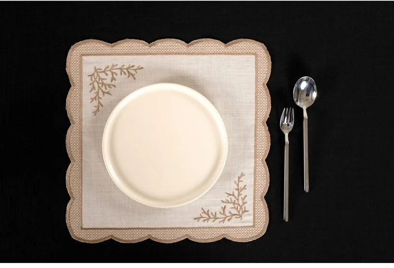 Runner Amerikan Seti Dal Nature Nakışlı Camel Kahve 13 Parça