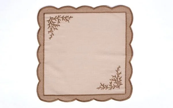 Runner Amerikan Seti Dal Nature Nakışlı Camel Kahve 13 Parça