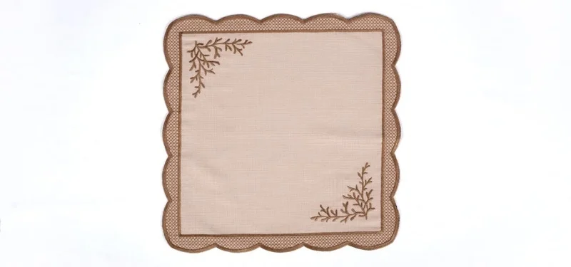 Runner Amerikan Seti Dal Nature Nakışlı Camel Kahve 13 Parça