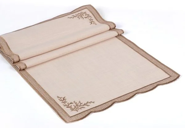 Runner Amerikan Seti Dal Nature Nakışlı Camel Kahve 13 Parça