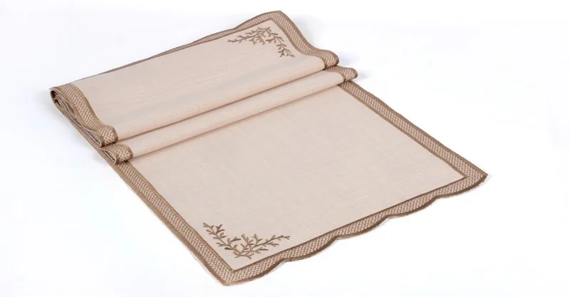 Runner Amerikan Seti Dal Nature Nakışlı Camel Kahve 13 Parça