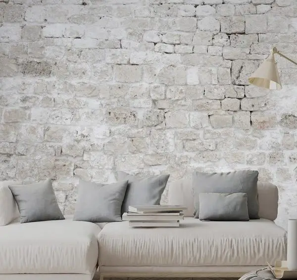 Doğal Eskitme Taş Dokulu Tekstür Duvar Kağıdı Uygulaması