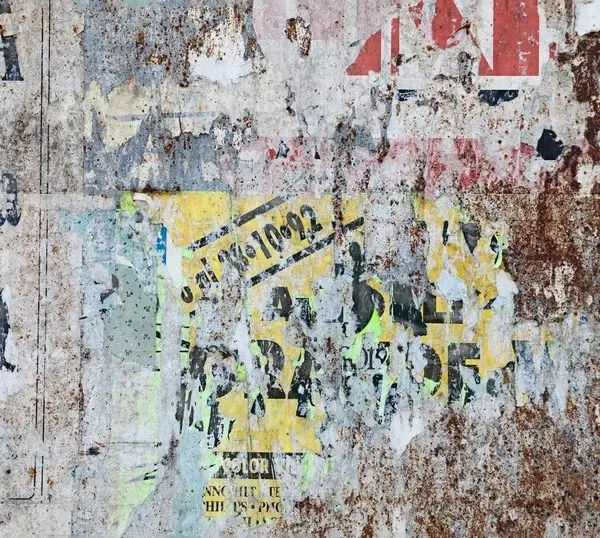 Endüstriyel Eskitme Afiş ve Pas Dokulu Sanatsal Duvar Kağıdı Yılmaz Home Collection