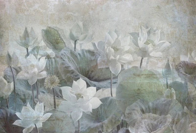 Trendyol lotus çiçeği desenli modern duvar posteri bursa ve Hepsiburada soft renkli çiçekli duvar kağıdı modelleri