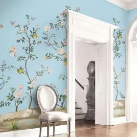 Premium Sanat Serisi Barok ve Chinoiserie Çiçekli Duvar Kağıdı Yılmaz Home Collection