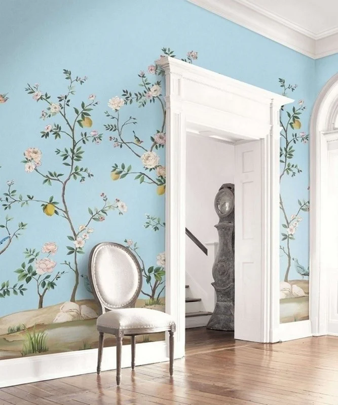 Premium Sanat Serisi Barok ve Chinoiserie Çiçekli Duvar Kağıdı Yılmaz Home Collection