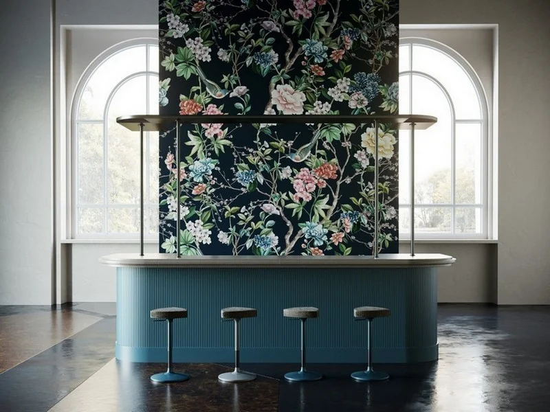 Sanatsal Dokulu Klasik Çiçek ve Bahar Dalları Duvar Kağıdı Koleksiyonu Yılmaz Home Collection