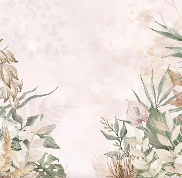 Trendyol pastel tonlarda antoryum ve palmiye yapraklı duvar posteri bursa ve Hepsiburada lüks soft tropikal bitki desenli duvar kağıdı modelleri