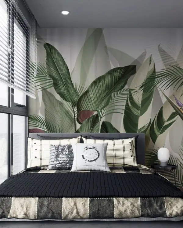 Trendyol yeşil bambu yaprağı desenli duvar posteri bursa ve Hepsiburada modern botanik bambu dalı duvar kağıdı modelleri