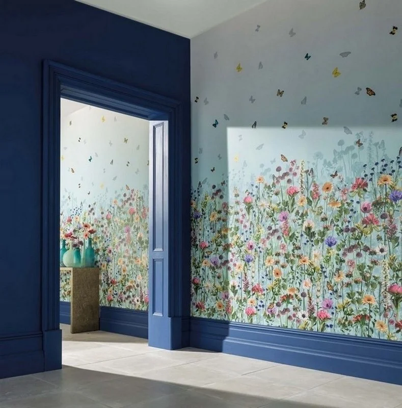 Klasik Sanat Dokulu Karma Çiçek ve Doğa Temalı Duvar Kağıdı Yılmaz Home Collection