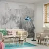 Trendyol sıva aşınmalı eskitme duvar kağıdı ve Hepsiburada sanatsal dokulu poster premium baskı Yılmaz Home Collection.