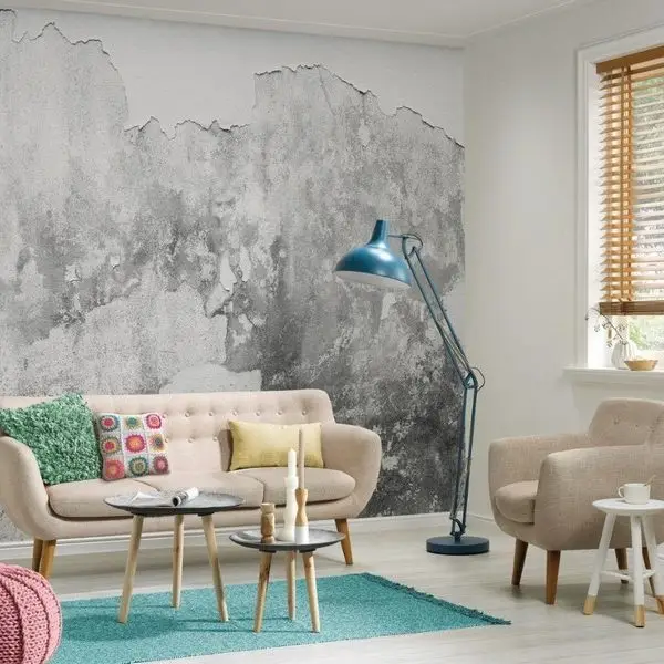 Trendyol sıva aşınmalı eskitme duvar kağıdı ve Hepsiburada sanatsal dokulu poster premium baskı Yılmaz Home Collection.