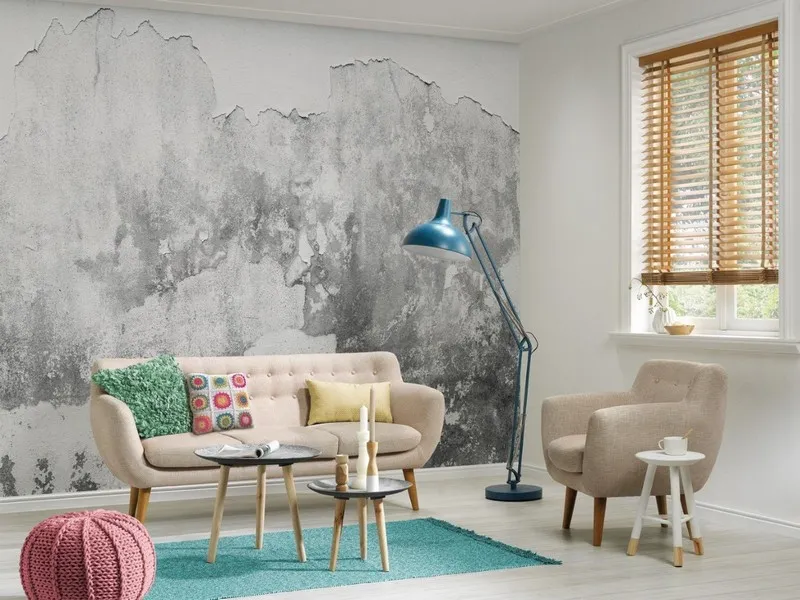 Trendyol sıva aşınmalı eskitme duvar kağıdı ve Hepsiburada sanatsal dokulu poster premium baskı Yılmaz Home Collection.