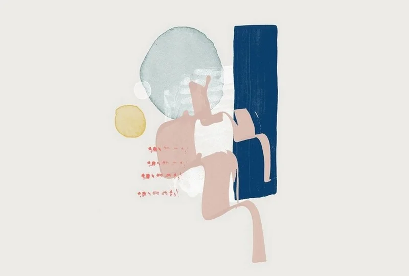 soyut geometrik formlar ve toprak tonlari modern duvar kagidi sanatsal dekorasyon