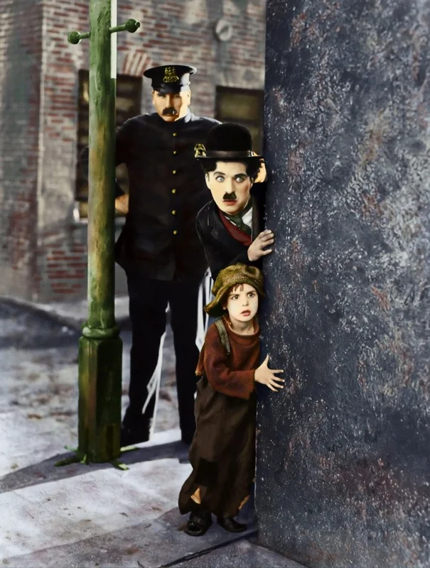 Trendyol Charlie Chaplin The Kid film sahnesi duvar posteri bursa ve Hepsiburada nostaljik siyah beyaz sinema duvar kağıdı modelleri
