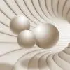 3d sarmal tunel ve kure temali vizon modern duvar kagidi dekorasyon