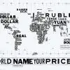 currency serisi beyaz zemin uzerine para birimi isimlerinden olusan tipografik dunya haritasi duvar kagidi