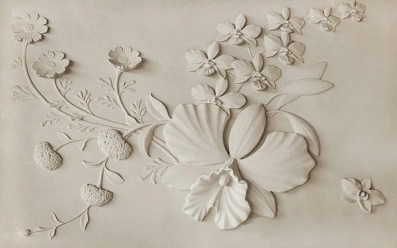 vizon manolya rolyef sanat duvar kagidi
