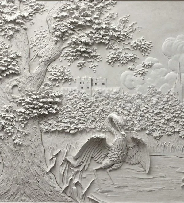 gol kenari balikcil kusu ve tarihi sato rolyef duvar kagidi