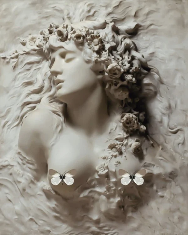 Trendyol Helen antik duvar kağıdı ve Hepsiburada taş kabartma kadın büstü poster Bursa Kağıt Dükkanı ve Tuna Duvar Kağıtları stili premium baskı Yılmaz Home Collection.