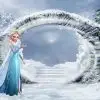 isilti elsa frozen karlar ulkesi 3d cocuk odasi duvar kagidi