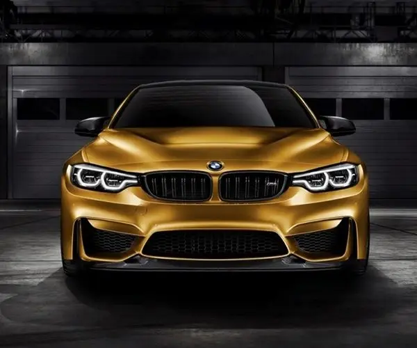 premium altin sarisi bmw m4 tasarim duvar kagidi