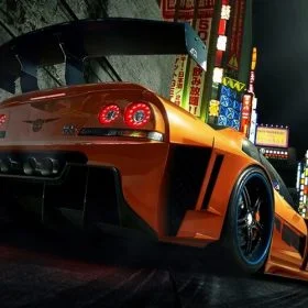 dinamik modifiye spor araba gece sehir temali duvar kagidi