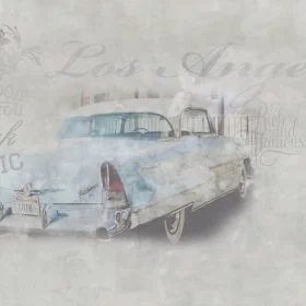 nostaljik los angeles klasik araba tasarim duvar kagidi