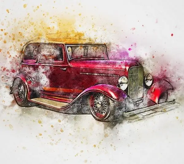 isyankar hot rod klasik araba illustrasyon duvar kagidi