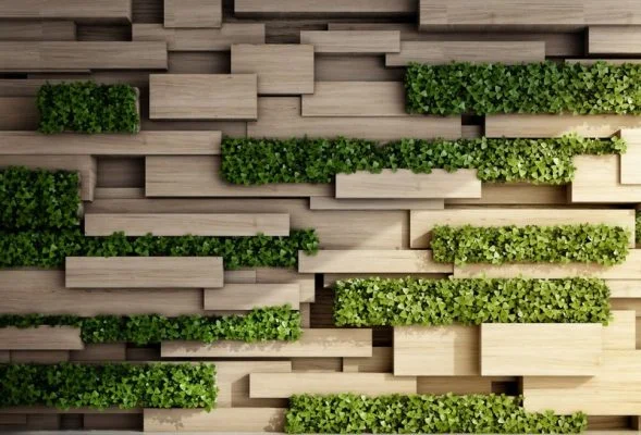 Trendyol modern ahşap panel ve yeşil bitki duvar kağıdı bursa ve Hepsiburada dikey bahçe etkili 3 boyutlu duvar posteri modelleri bursa