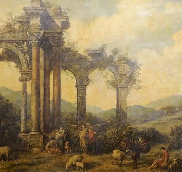 antik roma kalintilari yagli boya duvar kagidi