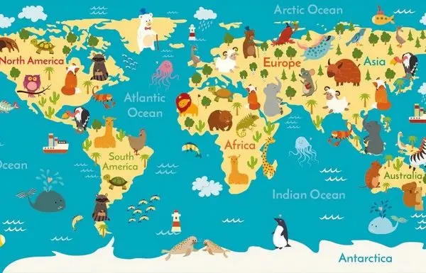 yaban kesif atlasi hayvanlar ve dogal yasam 3d cocuk duvar kagidi