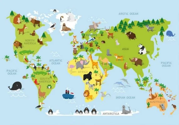 dunya sakinleri kultur atlasi egitici 3d cocuk duvar kagidi