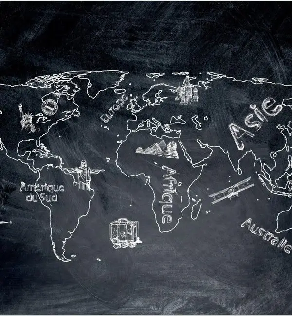 kara tahta kasifleri pusula ve simgeler 3d cocuk duvar kagidi