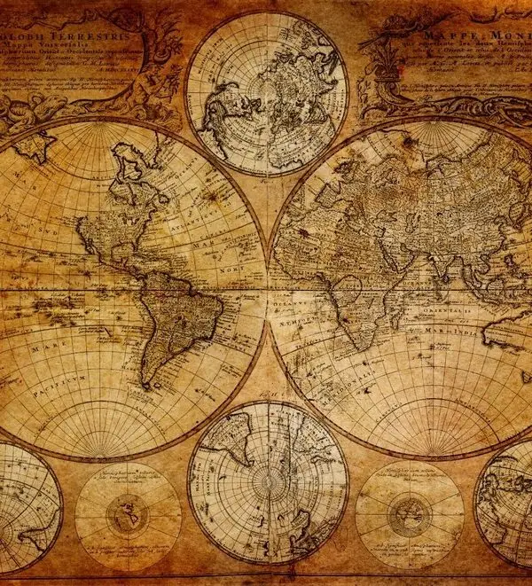 hazine arsivi atlasi antik cift kure 3d duvar kagidi