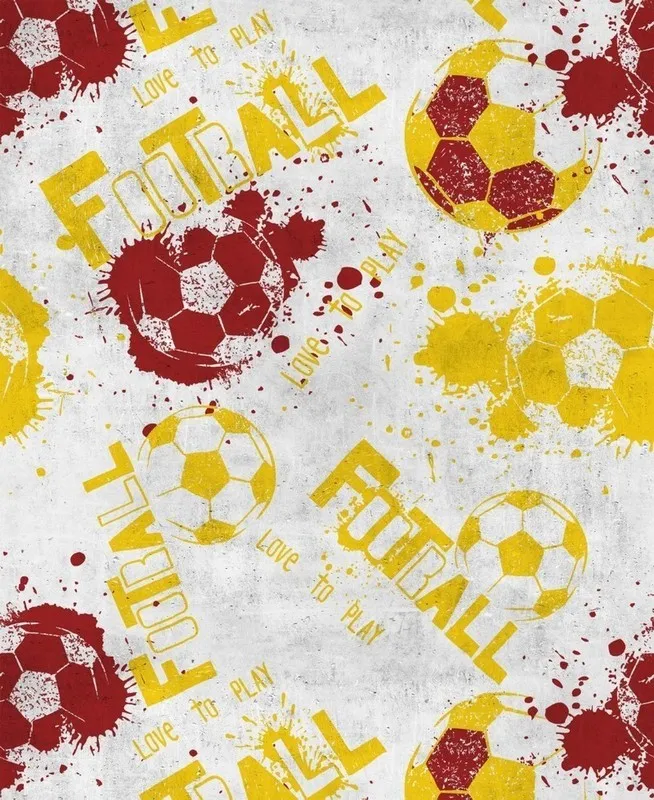 Trendyol graffiti tarzı sarı kırmızı futbol topları duvar posteri ve Hepsiburada beton dokulu taraftar odası duvar kağıdı bursa