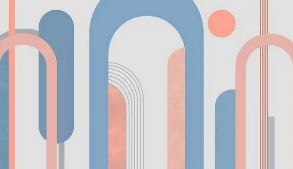 3d soyut ufuk cizgisi ve pastel kemer modern duvar kagidi bohem dekorasyon