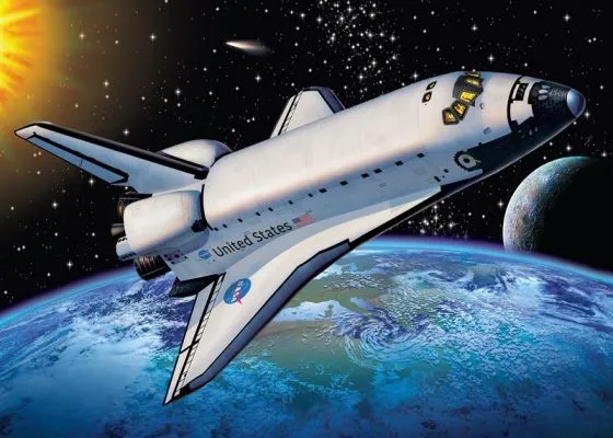 uzay yolculugu nasa mekik ve dunya temali 3d duvar kagidi