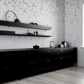 Trendyol modern soyut konfeti desenli duvar posteri bursa ve Hepsiburada renkli geometrik parçacıklı duvar kağıdı modelleri bursa