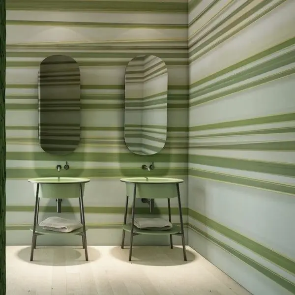 Trendyol yeşil yatay çizgili modern duvar posteri bursa ve Hepsiburada fıstık yeşili şeritli duvar kağıdı modelleri bursa